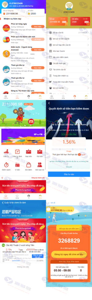 越南语投资理财金融源码：支持众筹、计步跑步、余额宝、早起打卡及积分商城功能插图2